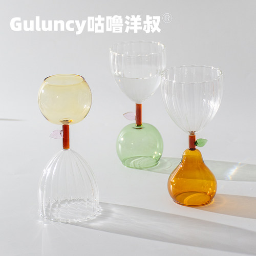 糖果纯色水杯高颜值女礼物创意玻璃杯子网红手工无铅鸡尾酒杯