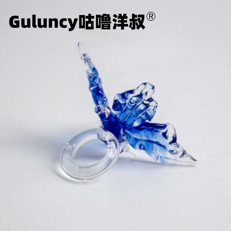 颜色可定制蝴蝶戒指玻璃小众