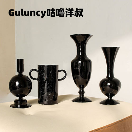 小花瓶玻璃摆件装饰客厅插花复古