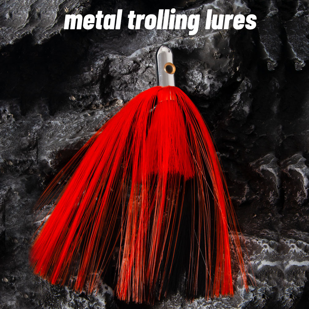 铜头拖钓饵Copper-tipped towing bait海钓路亚船钓尼龙发丝章鱼