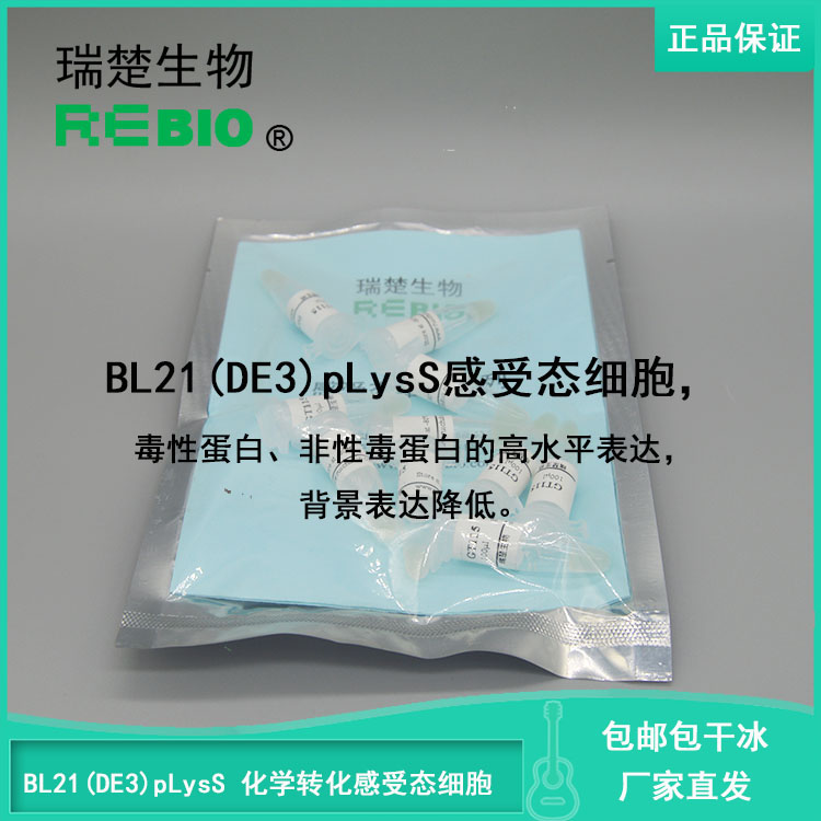 顺丰包邮包干冰BL21(DE3)pLysS化学转化感受态细胞大肠杆菌10支