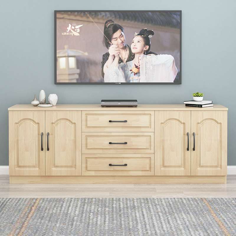 全实木松木电视柜现代餐边柜卧室柜地柜储物柜组合简约矮高柜客厅
