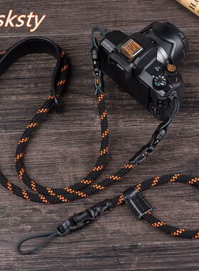 tusksty微单相机带适用佳能rpm50尼康z6z7快拆减压牛皮腕带挂脖绳