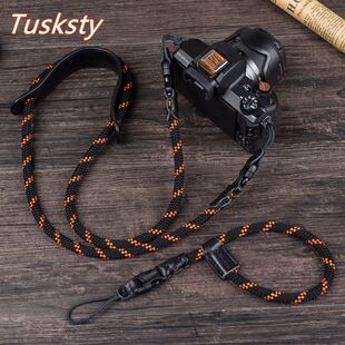 tusksty微單相機(jī)帶適用佳能rpm50尼康z6z7快拆減壓牛皮腕帶掛脖繩