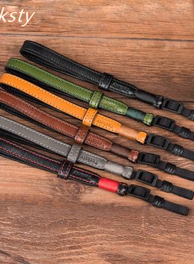 Tusksty原创适用于佳能微单m50m6mark二代m200牛皮相机腕带手绳