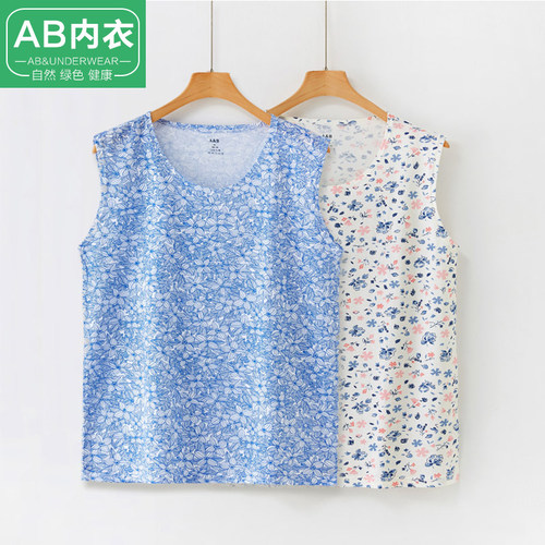 ab内衣夏季女士纯棉中老年睡衣