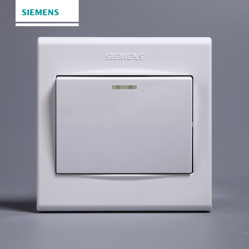 西门子开关品宜雅白一开多控家用86型开关一开三控中途开关面板