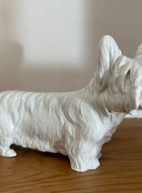 德国梅森meissen白瓷陶瓷狗瓷偶素瓷人偶