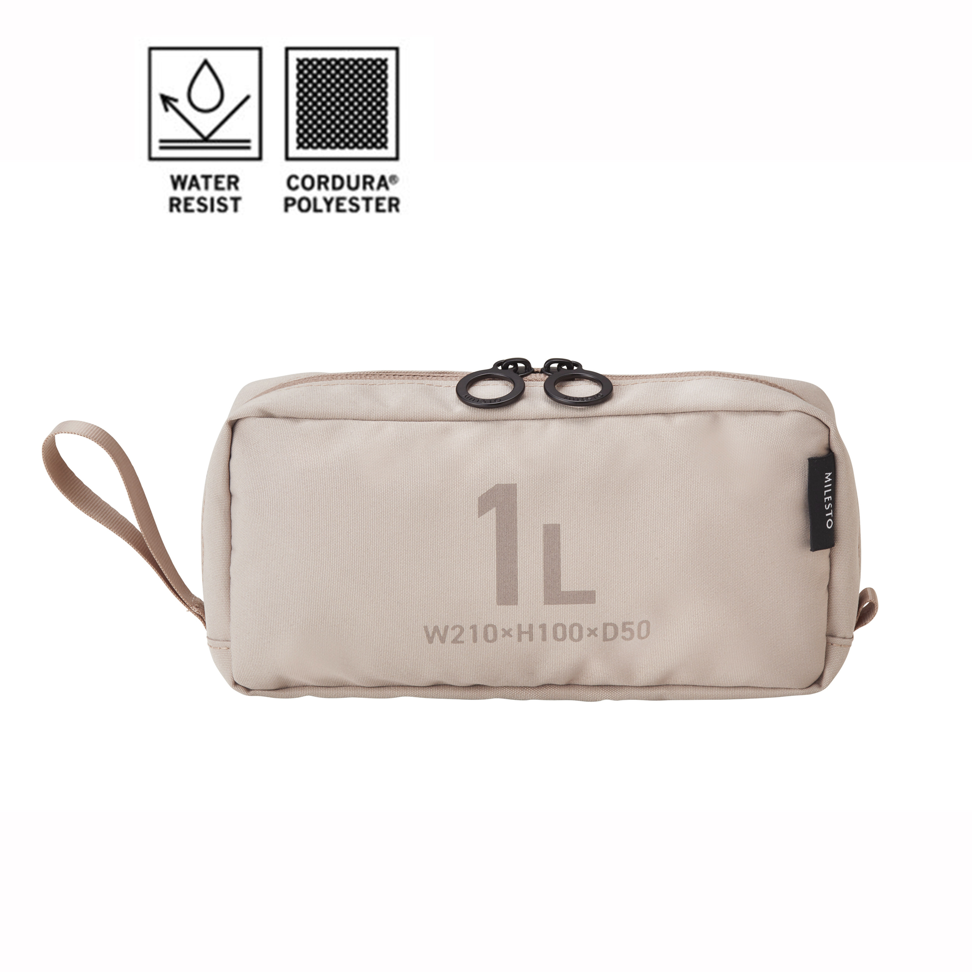 日本便携式旅行收纳包1L珊瑚色