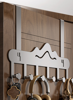 门后挂钩免打孔多巴胺门背式挂衣架卧室衣服帽子包包收纳架置物架