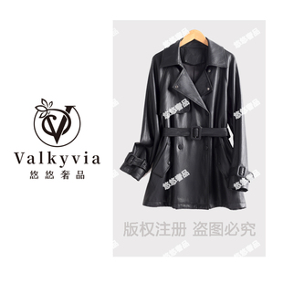 款 真皮皮衣女中长款 悠悠奢品 绵羊皮外套外套622 Valkyvia