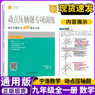 宁浩数学动点压轴题专项训练九年级全一册 动点专题复习冲刺提分方案 一轮认识 二轮强化 三轮拨高 四轮冲刺 提分速达9年级全册
