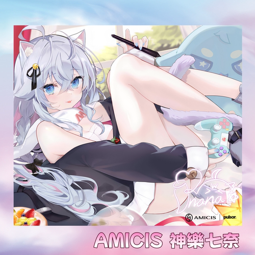 Amicis神乐七奈钢化玻璃鼠标垫