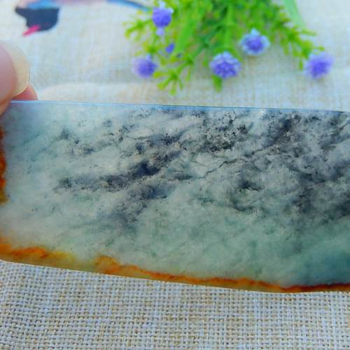 翡翠毛料玉石色料冰种原石明料手镯芯飘绿飘花红翡牌子紫罗兰挂件