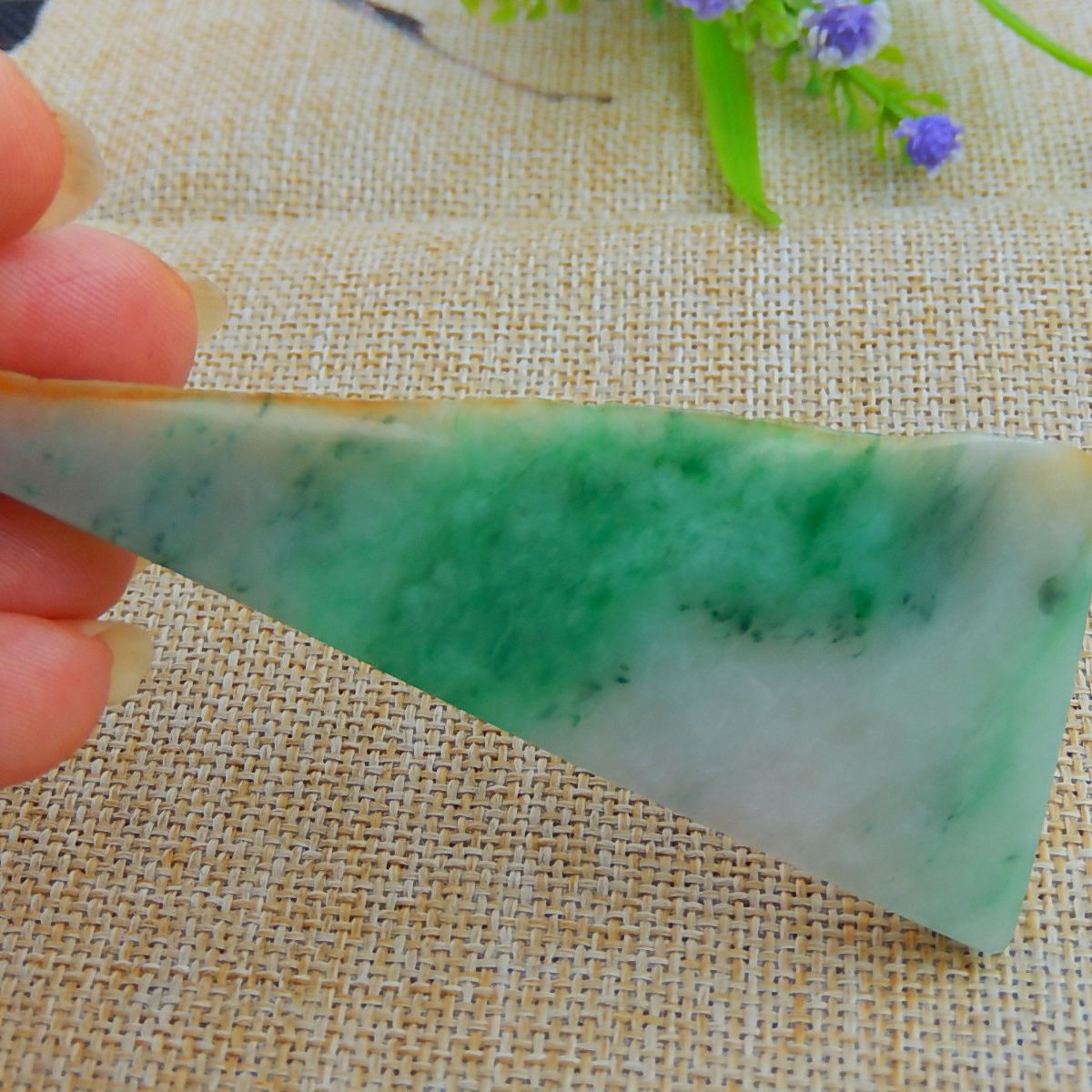 翡翠毛料玉石色料冰种原石明料手镯芯飘绿飘花红翡牌子紫罗兰挂件