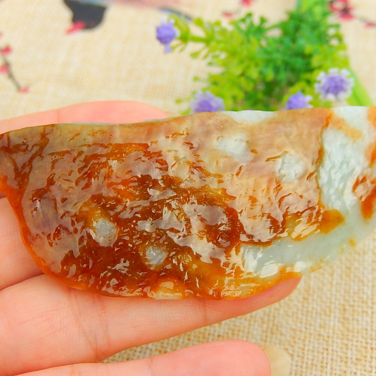 翡翠毛料玉石色料冰种原石明料手镯芯飘绿飘花红翡牌子紫罗兰挂件