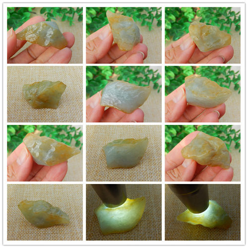 翡翠毛料玉石色料冰种原石明料手镯芯飘绿飘花红翡牌子紫罗兰挂件