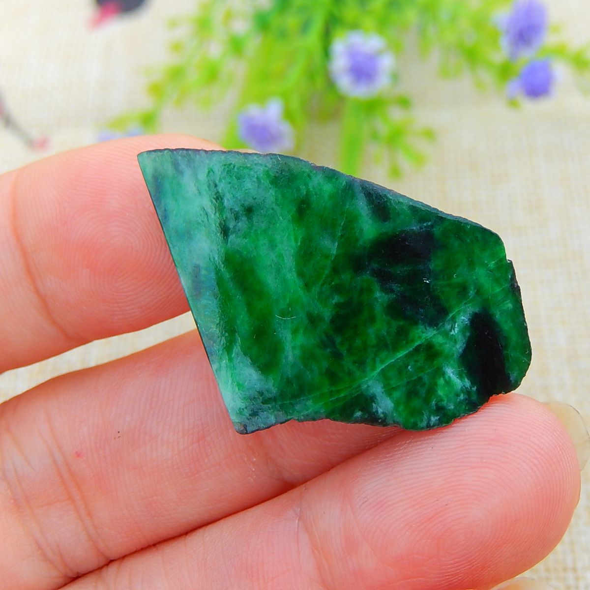 翡翠毛料玉石色料冰种原石明料手镯芯飘绿飘花红翡牌子紫罗兰挂件