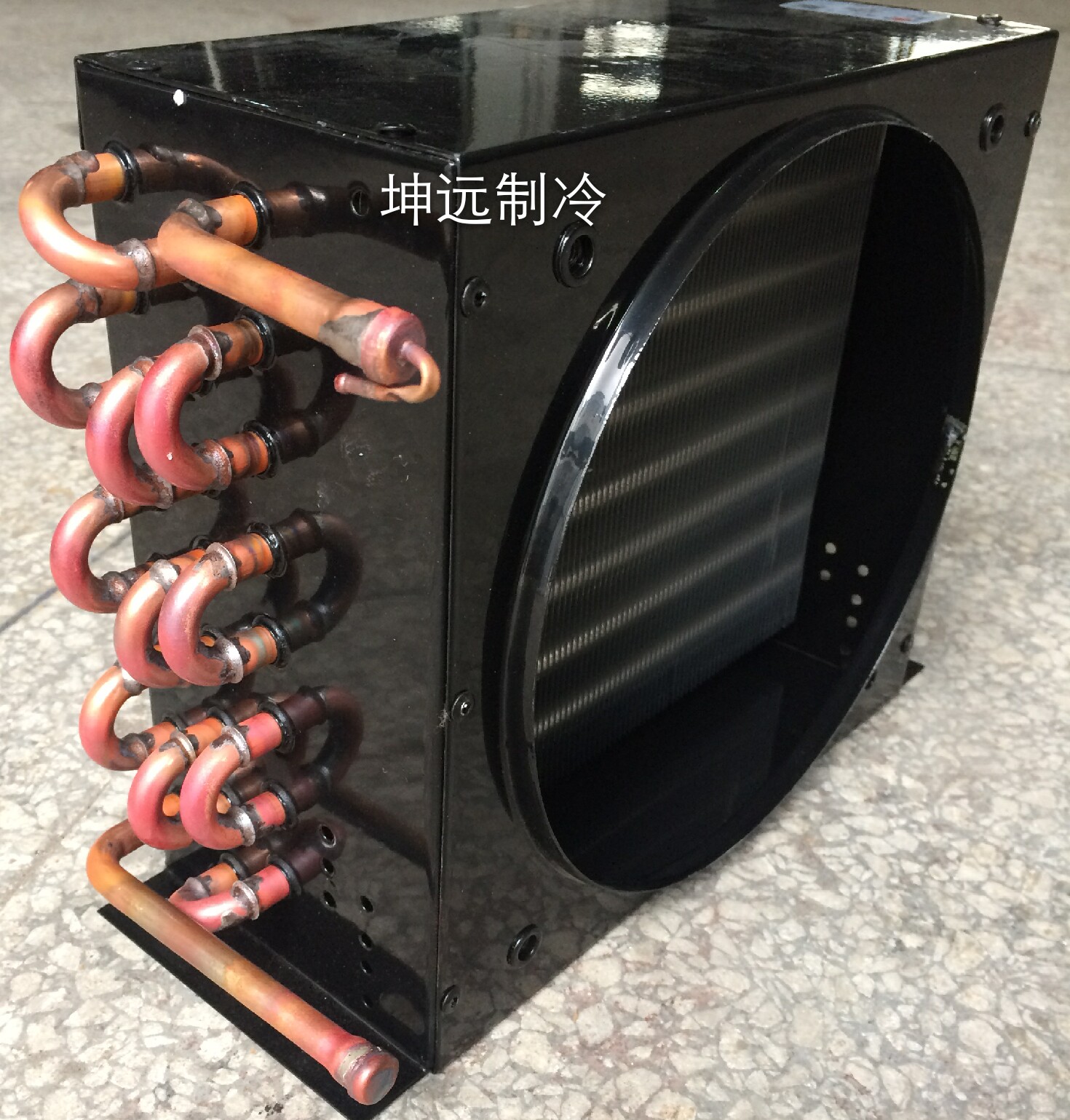 工业蒸发器 冷柜双风口冷凝器 风冷铝翅片铜管散热器 翅片换热器