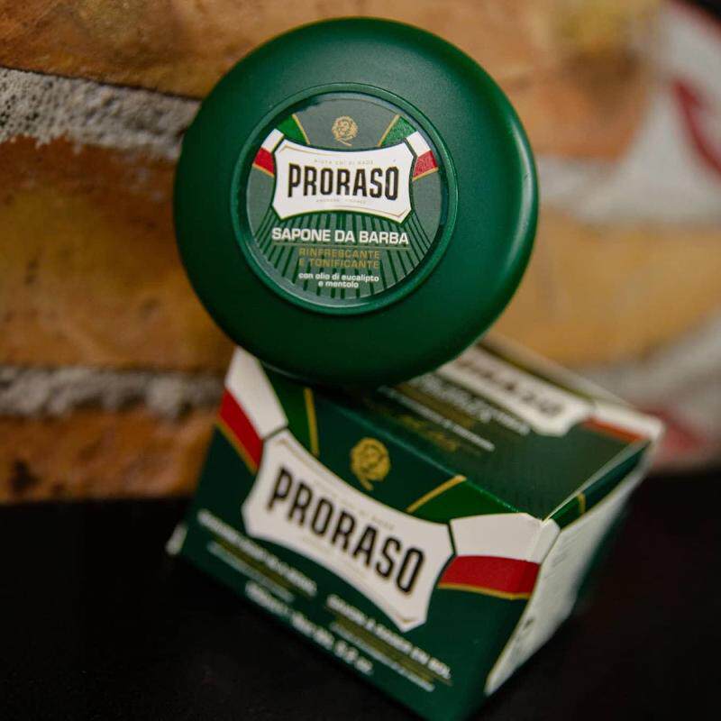 意大利proraso帕拉索桉树薄荷剃须皂男士清爽祛油软化胡须油性肤