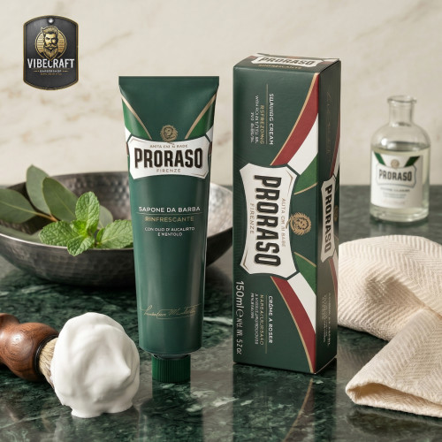 意大利Proraso帕拉索桉树薄荷手动刮胡剃须膏清爽控油泡沫150ml