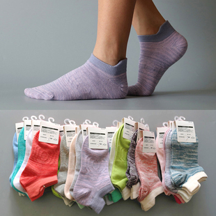 全棉袜子女短袜春夏纯棉防臭薄款 透气不掉跟无骨棉袜运动袜子船袜