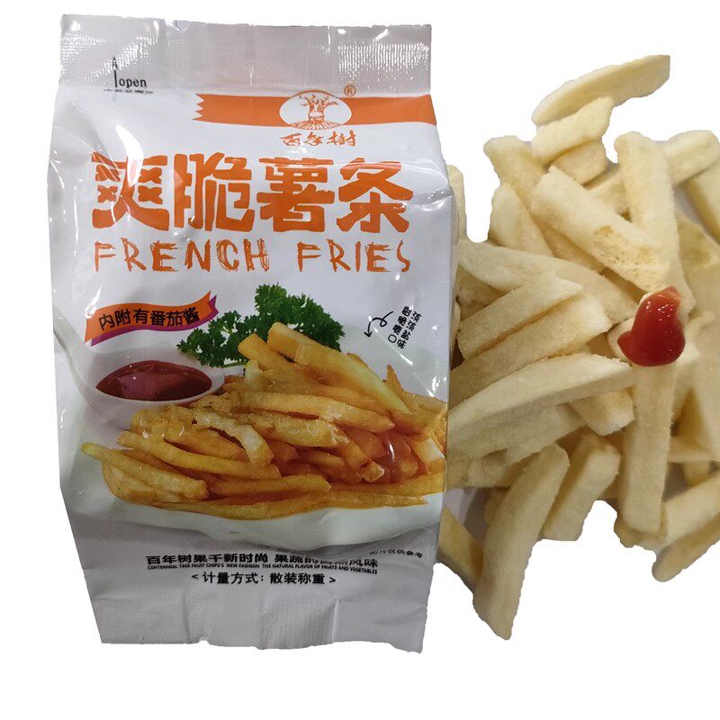 百年树爽脆薯条500g土豆条马铃薯条番茄酱果干小包装零食品