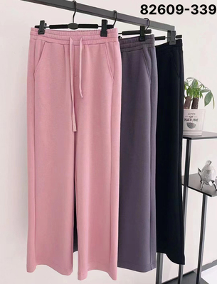 金影奇春秋季新款高腰阔腿裤大码女装纯色休闲宽松拖地裤女82609