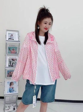 金影奇2025夏季新款连帽防晒衣女宽松大码女装时尚薄外套62837