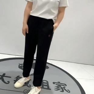 天娇一生水秋季新款高腰休闲裤女九分裤大码女装运动百搭卫裤6162