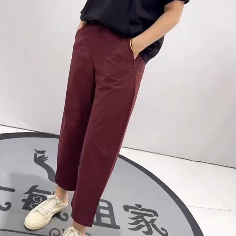 大码女装夏季高腰九分裤
