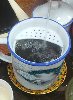 陶瓷大容量马克杯带盖茶杯