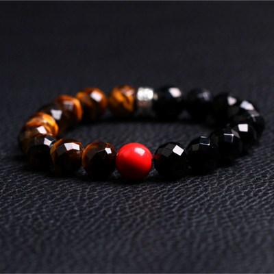2026帝师佛珠店黄虎眼石手链饰品男女情侣手串本命年复古