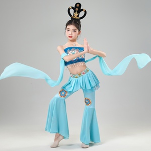 女童飞天敦煌舞蹈演出服古典舞