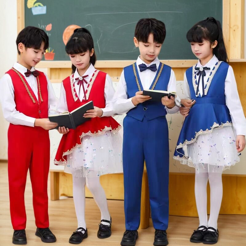 新款儿童合唱演出服中小学生朗诵