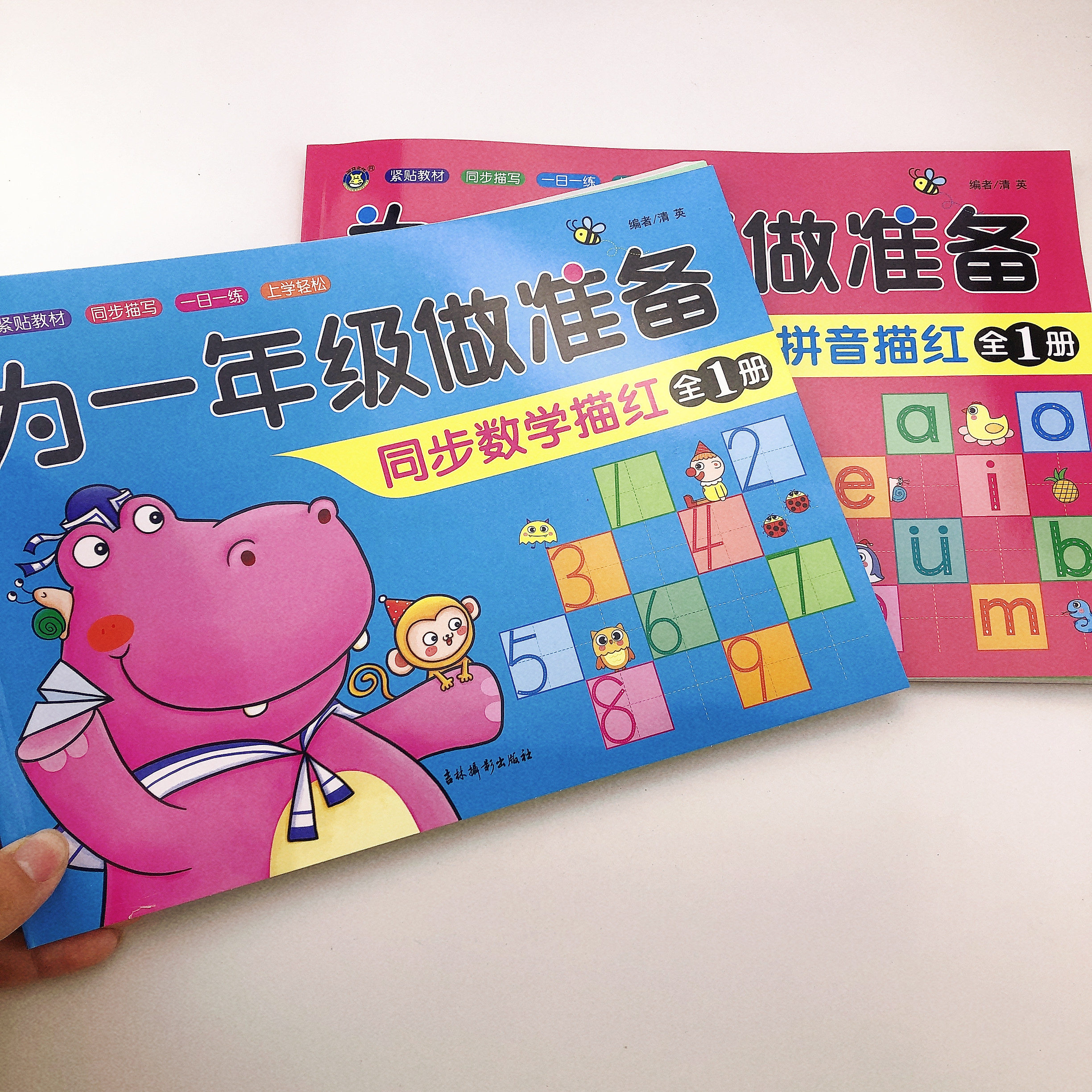 幼儿园全套2本铅笔描红本数字描红拼音描红虚线临摹描字本幼儿学写数字0-1到100学龄前儿童3-6岁初学者宝宝练字贴幼升小写字练字本