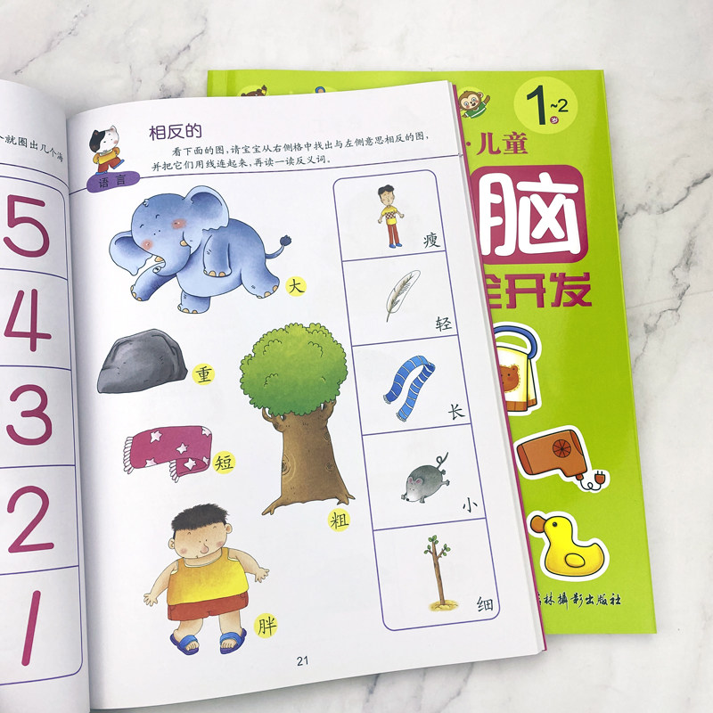 宝宝1-2-3岁书籍全套 智力测试潜能开发训练全脑思维游戏 适合一到三两周岁半幼儿看的左右脑智力早教益智启蒙儿童图书孩子早教书