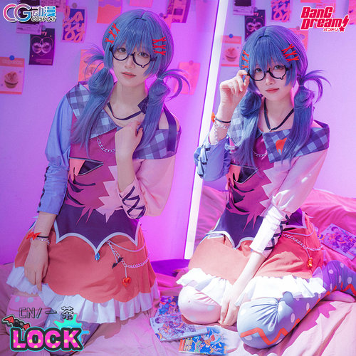 CGCOS动漫游戏服装bangdream  朝日六花  lock cosplay 女装cos服