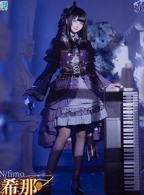 CG动漫服装 bangdream Roselia 白金磷子cos服女Lolita哥特风裙子