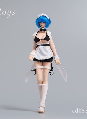 现货cdtoys cd053 1/12女兵人女仆套装服饰 适合`1/12女素体