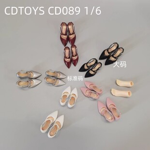 cdtoys1/6 1/12 cd089cd088交叉绑带高跟鞋细跟性感一字扣