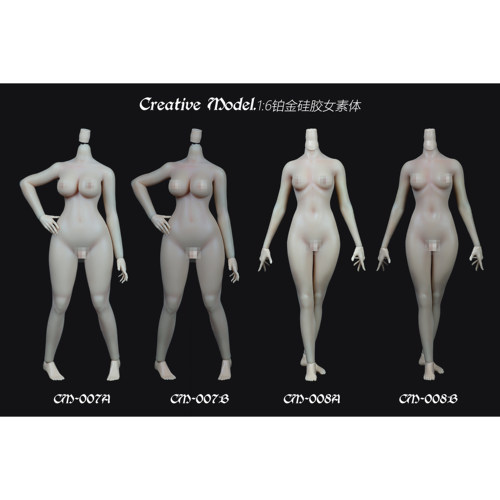 现货Creative Model 1/6  CY007/CY008 铂金包胶女素体