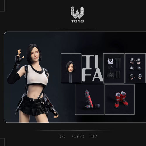 现货 WTOYS 1/6  蒂法 Tifa 头雕 服饰 可动人偶配件包
