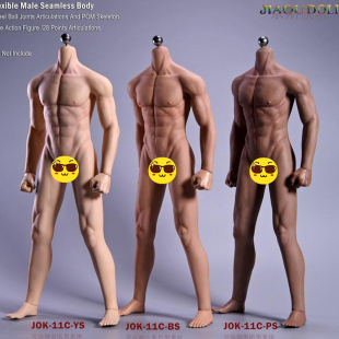 11C JIAOU 6JOK 岚1 BS男兵人可拆脚强壮体型男肌肉素体包胶 DOLL