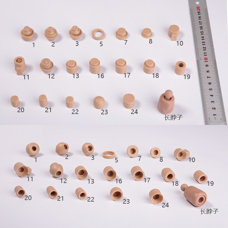 1/6兵人偶脖子连接器配件大全头雕素体内塞堵脖塞脖环内圈 现货