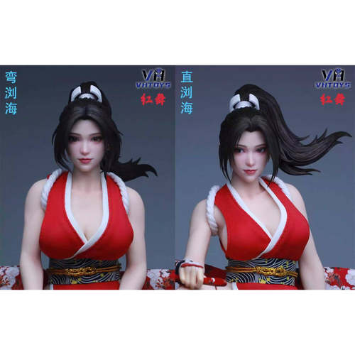 VHTOYS  VH002 1/6 红舞 直刘海和弯刘海可动眼美女头雕