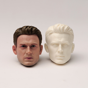 1/6 美国队长-克里斯-埃文斯 复仇者联盟  白膜头雕 兵人配件