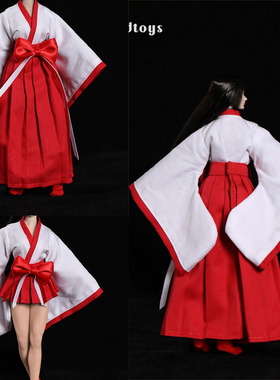 现货cdtoys 1/12女兵人巫女和服 适合ph TBLeague1：12女包胶素体