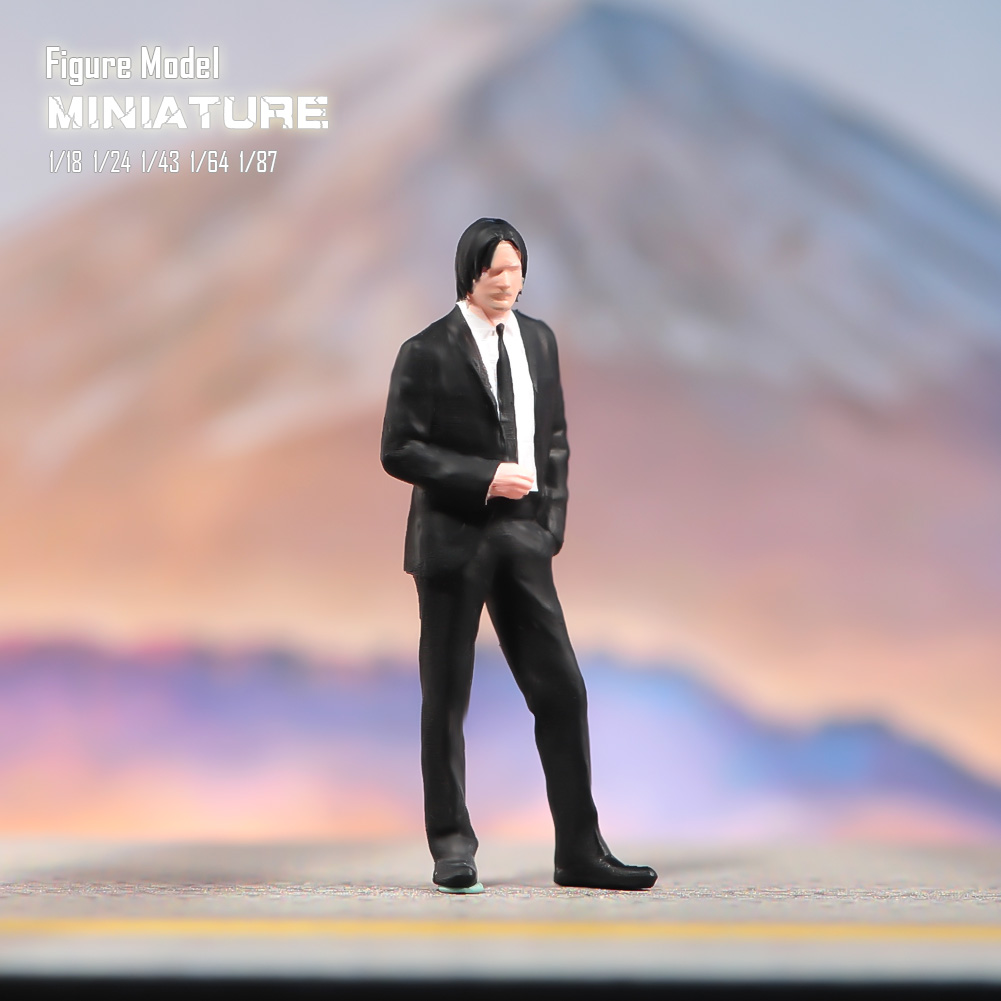 现货1/18/24/43/64/87 疾速追杀男  特微缩场景微拍摄影模型人偶