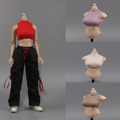 现货 DMTOYS  无袖上衣 辣妹背心 1/6女兵人衣服可动人偶服装配件